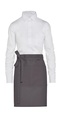 BRUSSELS - Short Recycled Bistro Apron with Pocket Grey