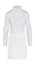 BRUSSELS - Short Bistro Apron with Pocket White