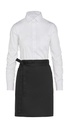 BRUSSELS - Short Bistro Apron with Pocket Black
