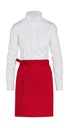 BRUSSELS - Short Bistro Apron with Pocket Red