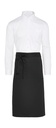 ROME - Medium length Bistro Apron with Pocket Black