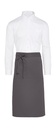 ROME - Medium length Bistro Apron with Pocket Grey
