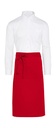 ROME - Medium length Bistro Apron with Pocket Red