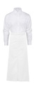 BERLIN Long Bistro Apron with Vent and Pocket White