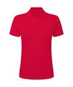 Signature Tagless Polo Stretch Women Red