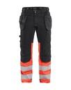 1558 High Vis werkbroek met stretch en gereedschapzakken