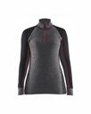 7299 Dames Onderhemd met halve rits merinowol XWARM