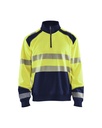 3556 Sweatshirt met halve rits High Vis