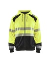 3546 Hooded sweatshirt met rits High Vis