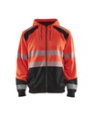 3546 Hooded sweatshirt met rits High Vis