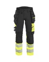 7025 Dames High Vis werkbroek 4-weg stretch met gereedschapszakken