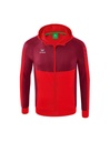 Six Wings trainingsjack met capuchon rood/bordeaux