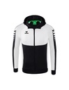 Six Wings trainingsjack met capuchon zwart/wit