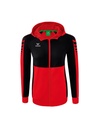 Six Wings trainingsjack met capuchon rood/zwart Dames