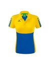 Six Wings polo new royal/geel Dames