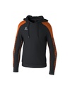 EVO STAR sweatshirt met capuchon zwart/oranje
