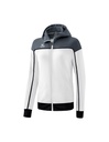 CHANGE by erima trainingsjack met capuchon wit/slate grey/zwart Dames